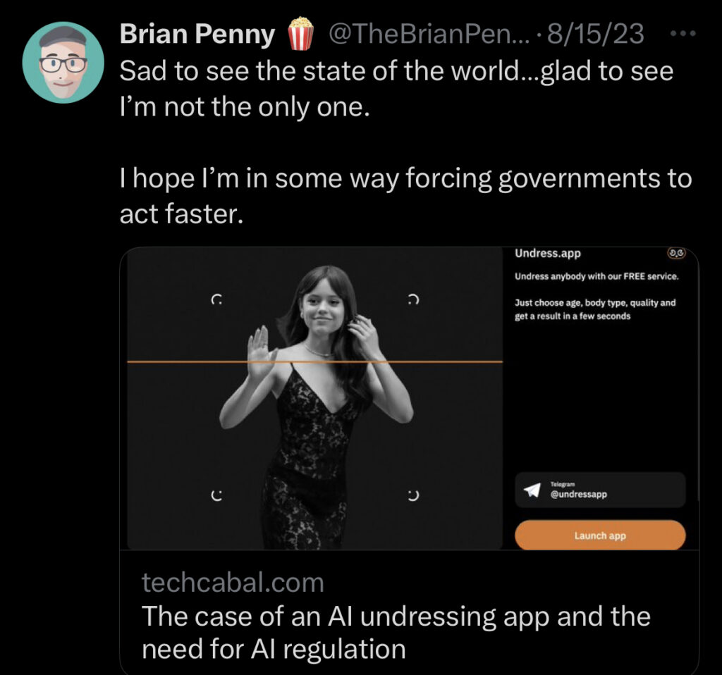 Brian Penny undress app twitter