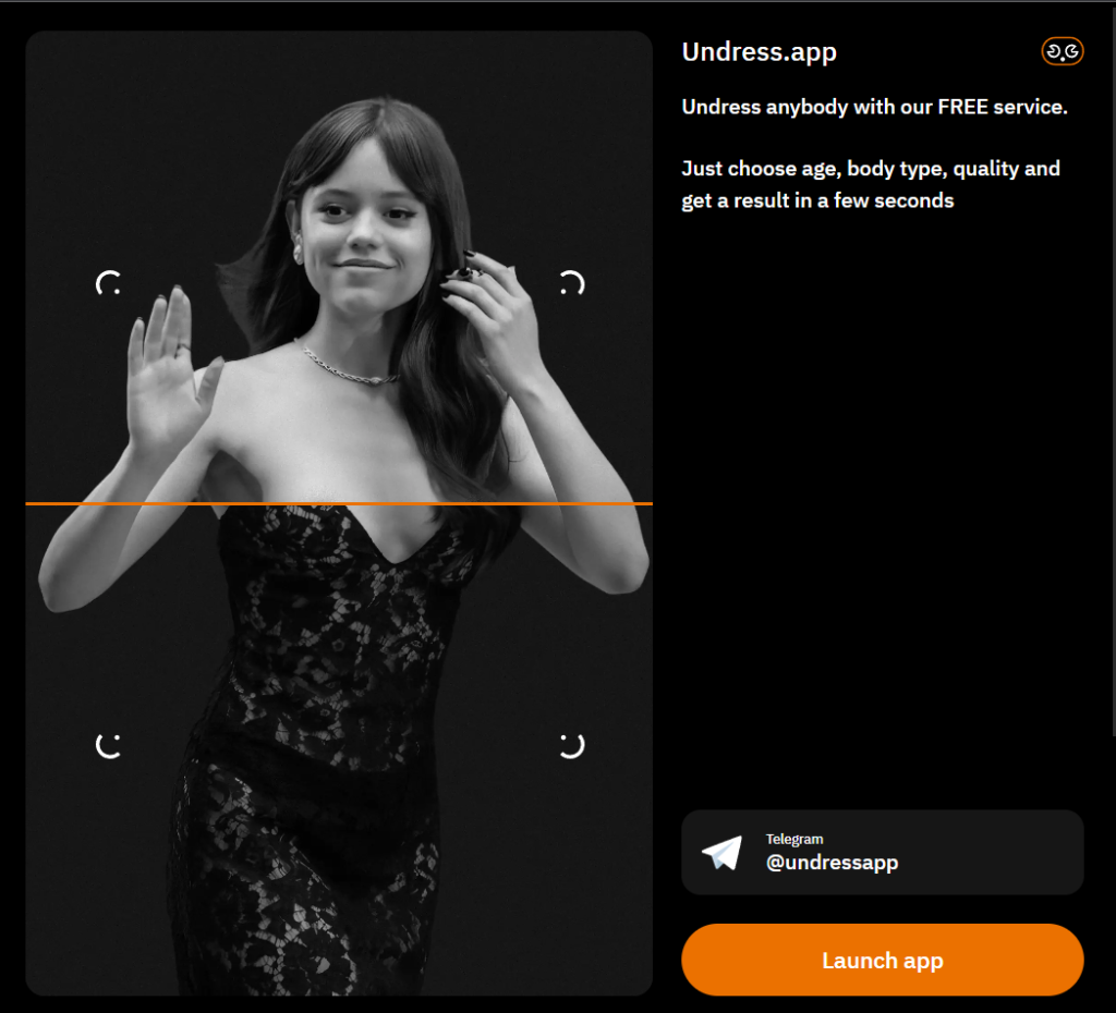 Undress App Homepage