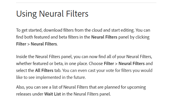 Adobe Neural Filters